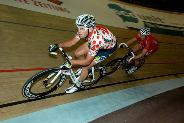 Alex Rasmussen (Dänemark vorn) - Robert Bartko (GER hinten) - 100. Berliner Sechstagerennen, Velodrom Berlin