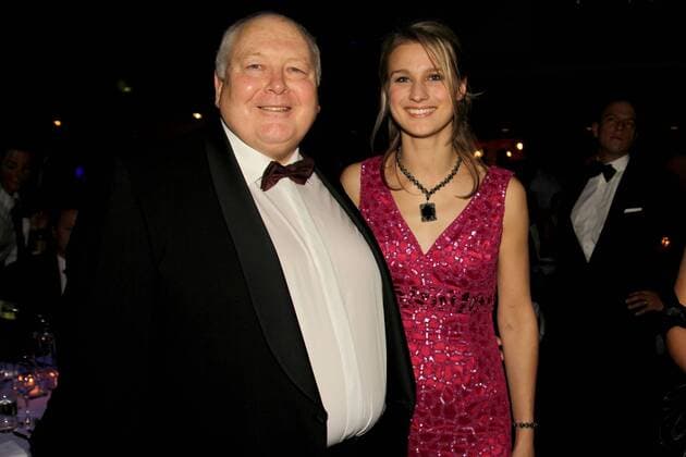 Sportgala, Ball des Sports 2011, Kurt Gaugler ( Geschäftsführendes Vorstandsmitglied Bundesliga-Stiftung ) , Britta Heidemann ( Olympiasiegerin Fechten ) xHochxZweix o0 Funktionär