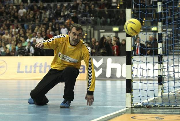 Torwart Andreas Thiel (Sporthilfe), Team Sport1 - Team Stiftung deutsche Sporthilfe o0 Benefiz Benefizspiel Charity Prominentenspiel Prominentenhandball