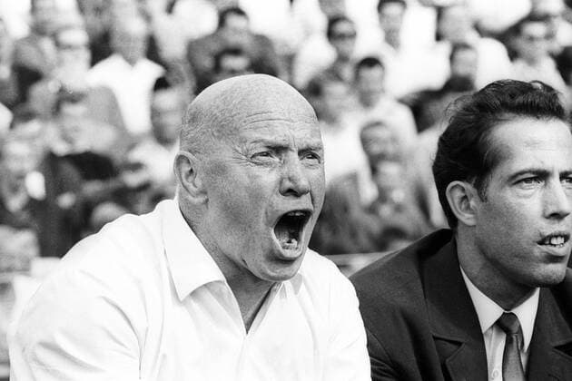 Fußball, Trainerhistorie, Alemannia Aachen Trainer Georg Knöpfle (HSV, li.) Porträt