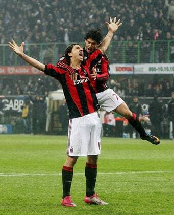 AC MILAN (rot) vs. SSC NAPOLI (weiß) Zlatan Ibrahimovic (li.) und Alexandre Pato - Torjubel pegasoxinside o0 Jubel, Freude