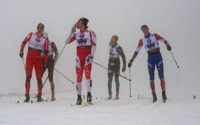Nordische Ski WM Oslo NOR 02.03.2011 Team Sprint Herren Klassisch Finale Weltmeister Canada --- mitte Alex HARVEY CAN o0 Jubel Freude Sieg