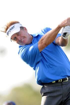 Mar. 3, 2011 - Palm Beach Gardens, FL - High winds were the story of the day as Fred Funk (USA) plays the 17th hole at the PGA Honda Classic at PGA National Resort & Spa in Palm Beach Gardens, - ZUMAx71