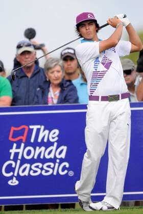 Mar. 3, 2011 - Palm Beach Gardens, FL - High winds were the story of the day as Rickey Fowler (USA) in action at the PGA Honda Classic at PGA National Resort & Spa in Palm Beach Gardens, - ZUMAx71 o0 Schriftzug