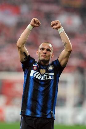 Wesley SNEIJDER, FC Bayern München (rot) - Inter Mailand (blau) nicoloxzangirolami o0 Jubel, Freude