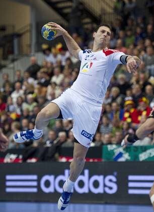 Jerome FERNANDEZ (FRA) Vorrunde Gruppe A: Deutschland - Frankreich in Kristianstad am 19.01.2011. Handball 22. Handball Weltmeisterschaft der Männer in Schweden 2011. -- 22nd. Men s Handball World Championship in Sweden 2011,