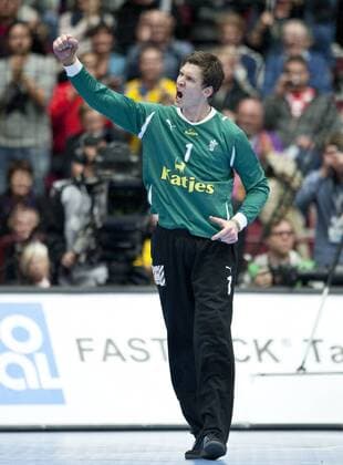 Niklas LANDIN JACOBSEN (DEN) jubelt FINALE: Frankreich - Dänemark in Malmö am 30.01.2011. Handball 22. Handball Weltmeisterschaft der Männer in Schweden 2011. Final Match: France - Denmark in Malmö, 30th January 2011. -- 22nd. Men s Handball World Championship in Sweden 2011,