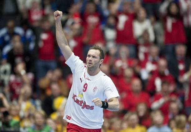 Lars CHRISTIANSEN (DEN) jubelt FINALE: Frankreich - Dänemark in Malmö am 30.01.2011. Handball 22. Handball Weltmeisterschaft der Männer in Schweden 2011. Final Match: France - Denmark in Malmö, 30th January 2011. -- 22nd. Men s Handball World Championship in Sweden 2011,