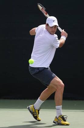 ATP Profi Julian Reister (GER) beim Training Dubai Tennis Championships 2011, ATP Tennis Turnier, International Series, Dubai Tennis Stadium, U.A.E.