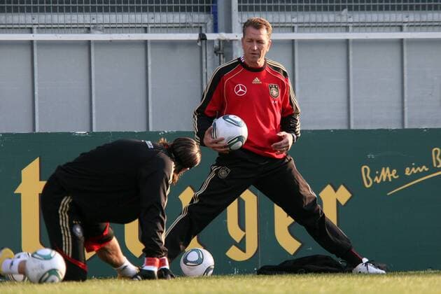 Torwarttrainer Andreas Koepke (R) mit Tim Wiese (Deutschland DFB) o0 Trainer
