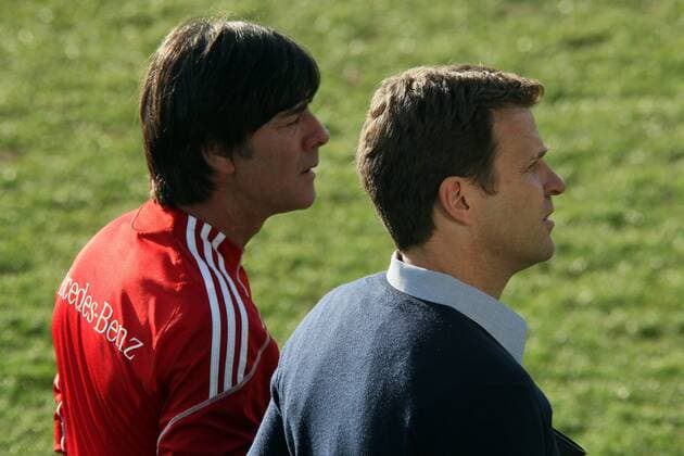 Bundestrainer Joachim Löw (L) und Teammanager Oliver Bierhoff - GER o0 DFB Funktionär Trainer Nationaltrainer