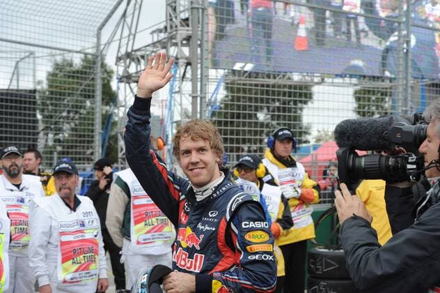 Grand Prix Australien - 26.03.2011 - SEBASTIAN VETTEL (GER) - RED BULL RENAULT RB7 - xGillesxLeventx  o0 Jubel, Freude