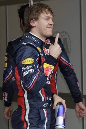 Sebastian Vettel (Deutschland RedBull) GP Australien 2011 Formel 1 Grand Prix Australien 2011 o0 Jubel, Freude
