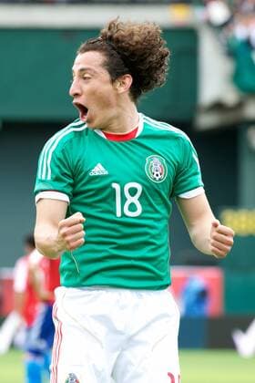 Mar. 26, 2011 - Oakland, California, U.S - Mexico midfielder Andres Guardado (18) celebrates after his first-half goal during the FIFA friendly match between Mexico and Paraguay at Oakland-Alameda County Coliseum in Oakland, CA. Mexico beat Paraguay 3-1. - ZUMAq48