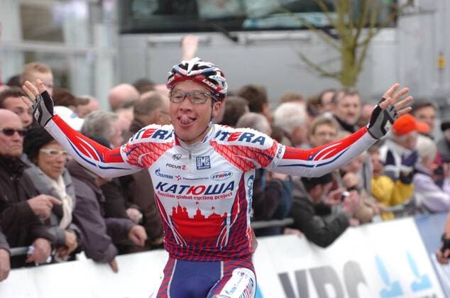 2011, KBC Driedaagse van De Panne - Koksijde, Etappe 02: Oudenaarde - Koksijde, Team Katusha 2011, Denis Galimzyanov, Koksijde  o0 Jubel Freude