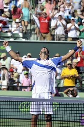 Novak Djokovic (SRB) - Sony Ericsson Open - ZUMAcn2 o0 Jubel, Freude