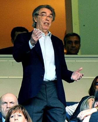 09-04-11 INTER MAILAND (blau) vs AC CHIEVO VERONA (beige): Präsident Massimo MORATTI (Inter) pegasoxinside
