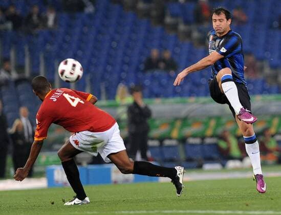 dejan stankovic (inter) - AS Roma (red) vs. Inter Mailand (blue) - Semifinale Coppa Italia, Roma, 19 04 2011 - massimoxoliva o0 Tor
