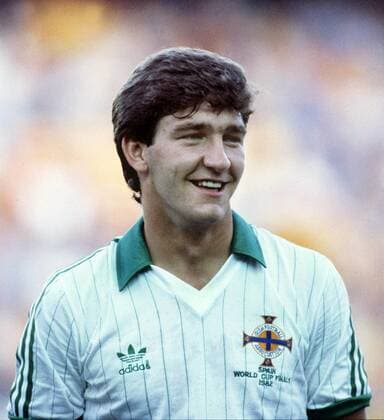 Norman Whiteside (N. Ireland) Northern Ireland v Spain. World Cup Finals 1982. 