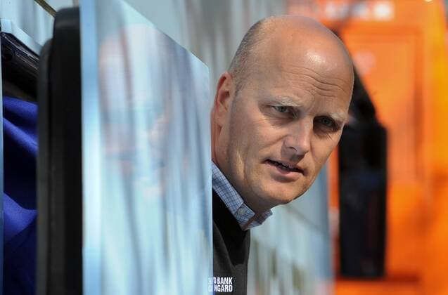 Teamchef Bjarne Riis (Dänemark) - Saxo Ban --- PhotoNews  o0 Wallonischer Pfeil