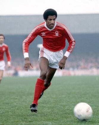 Viv Anderson (Forest) Nottingham Forest v Derby County. 1979 80. 