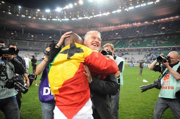 Olympique Marseille - Finale Coupe de la Ligue - 23.04.2011 coach Didier Deschamps and Andre Ayew - xNxLeGouicxFEPx - 