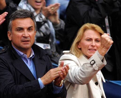 01.05.2011 Belgrade(Serbia) Serbia Open ATP Tennis Herren world tour men s tennis single final Srdjan Djokovic(L) with his wife Diana Djokovic(r) parents of Novak Djokovic during match :  o0 Familie, privat Vater Mutter eltern Jubel,