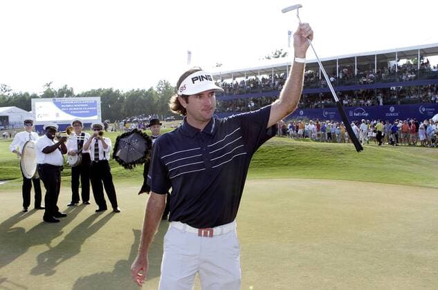 May 01, 2011: Bubba Watson (USA) celebrates after winning the Zurich Classic at TPC Louisiana in Avondale, LA. PGA Golf Herren 2011: Zurich Classic MAY 01 - ZUMAc04 o0 Jubel, Freude,
