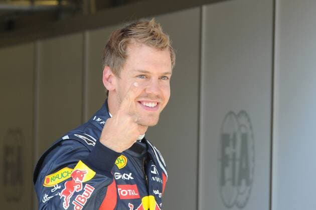 07.05.2011, Istanbul - GP Türkei 2011 - Qualifying - SEBASTIAN VETTEL (GER) - RED BULL RENAULT RB7 jubelt über die Pole Position - GillesLevent  o0 Jubel Freude