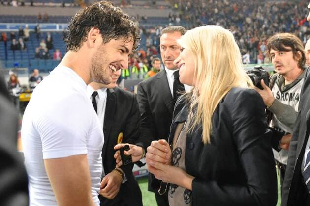Alexandre Pato und Freundin Barbara Berlusconi, Tochter von Silvio Berlusconi (Ministerpräsident Italien und Präsident AC Mailand) - AC Milan feiert die italienische Meisterschaft 2010 2011 AntoniettaXBaldassarre o0 Scudetto Freude