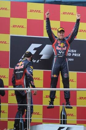 Grand Prix Turkey - 08.05.2011 - winner SEBASTIAN VETTEL (GER, R) - RED BULL RENAULT RB7 - MARK WEBBER (AUS) - RED BULL RENAULT RB7 --- xGillesLeventx  o0 Jubel Freude Sieg Siegerehrung