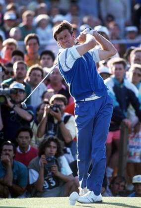 Nick Faldo (England) Open Golf Championship, St.Andrew s, Scotland, Third round 21 07 1990. Golf 