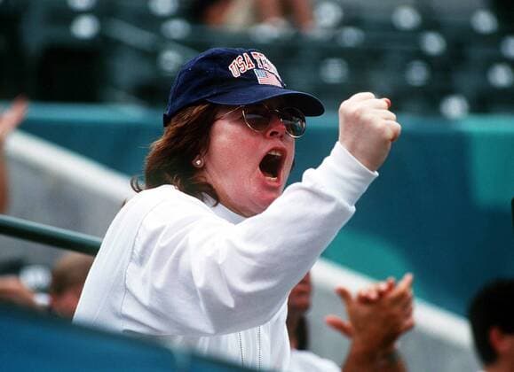BILLIE JEAN KING (U.S. TENNIS COACH) . STONE MOUNTAIN PARK, 2 8 1996. ATLANTA OLYMPICS 1996. 