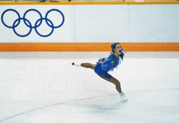 Winter Sports - Ice Skating Katarina Witt (Germany). Winter Olympics 1988 Calgary Womens Figure Skating 25 02 1988  o0 Eiskunstlauf