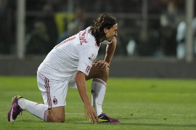 US Palermo (rosa) - AC Mailand (weiß), Zlatan Ibrahimovic 