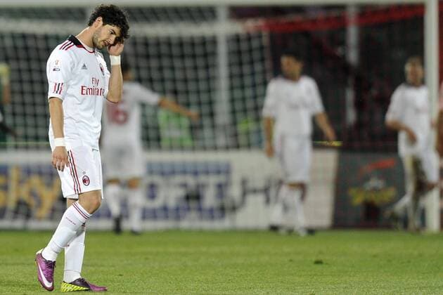 US Palermo (rosa) - AC Mailand (weiß), Enttäuschung Alexandre Pato 