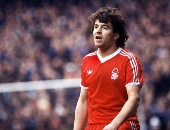 John Robertson (Forest) Queens Park Rangers v Nottingham Forest. 1978 