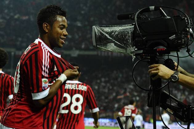AC Mailand ist italienischer Meister: Jubel, Freude bei Robinho 