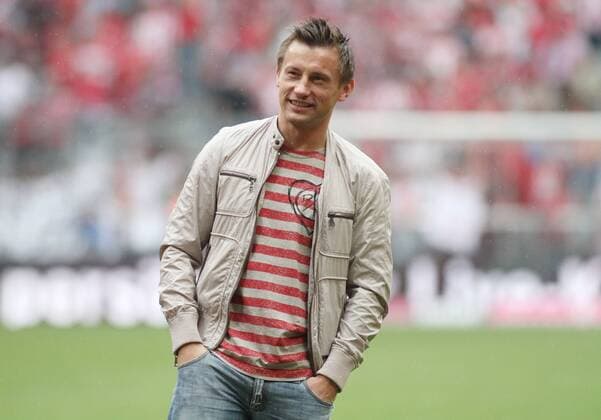Ivica Olic gut gelaunt(FC Bayern München) Fussball Herren 1. BL München Allianz Arena 14.05.2011 FC Bayern München - VfB Stuttgart