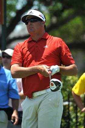 May 17, 2011 - Fort Worth, TX, USA - Pat Perez makes his swing during the practice round of the Crowne Plaza Invitational at Colonial played at Colonial Country Club in Fort Worth, TX. PGA Golf Herren 2011 - May17 - Crowne Plaza Invitational at Colonial - Practice Round - ZUMAx65