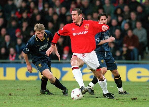 ERIC CANTONA (MAN UTD). WIMBLEDON FC V MANCHESTER UNITED, 03 02 1996. FOOTBALL 1995 6. 