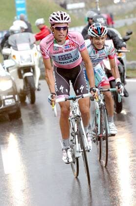 Giro d Italia, 13. Etappe: Spilimbergo - Grossglockner --- Alberto Contador (Saxo Bank Sungard) vor Jose Rujano Guillen (Androni Giocattoli) 