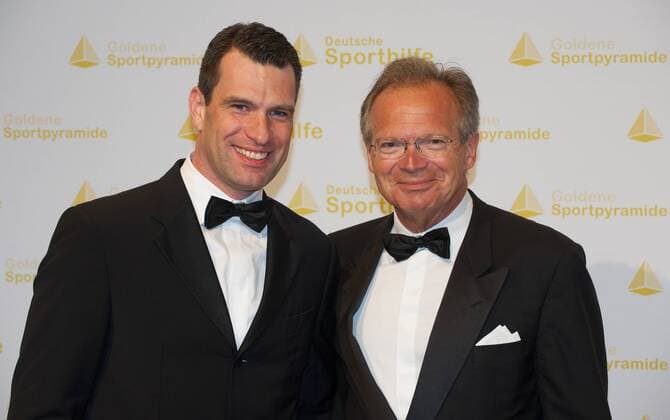 Sport Berlin 20.05.2011 Verleihung der Golden Sportpyramide Michael Ilgner li. Werner E. Klatten