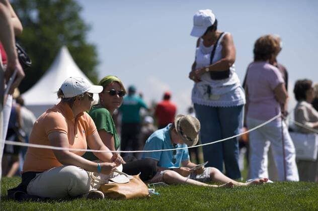 Unicredit Ladies German Open 2011, Golfpark Gut Hausern, 21.05.2011, München Im Bild: Fans o0 weiblich Frau Zuschauer