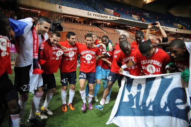 Football : Lille - Ligue 1 - 21.05.2011 Jubel des lillois Eden Hazard (Lille) Football : Lille - Ligue 1 - 21.05.2011 N.LeGouic FEP Panoramic 