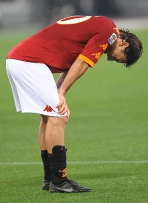 Francesco Totti (Rom), AS Rom (rot) - Sampdoria (weiß) ---- massimoxoliva o0 Enttäuschung