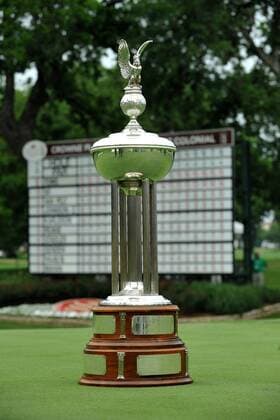 May 22, 2011 - Fort Worth, TX, USA - Leonard Trophy during the championship finals of the Crowne Plaza Invitational at Colonial played at Colonial Country Club in Fort Worth, TX. PGA Golf Herren 2011 - May 22 - Crowne Plaza Invitational at Colonial - Championship Finals - ZUMAx65 o0 Pokal, Trophäe Objekte