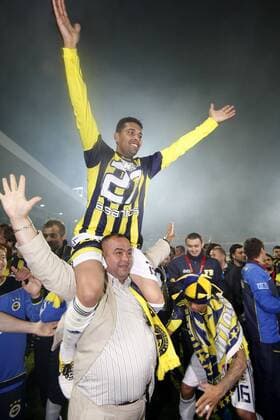 Super League, Sivas, Sivasspor Kulübü - Fenerbahce SK, Pictured: Andre dos Santos Fenerbahce ist Türkischer Meister 