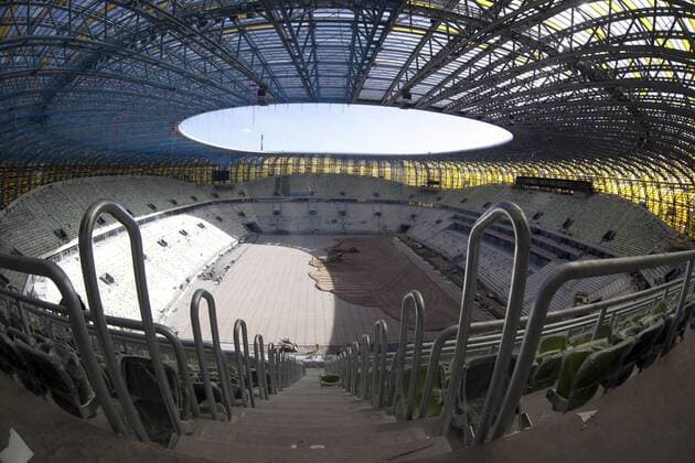 FOOTBALL EURO 2012: PGE ARENA - STADIUM CONSTRUCTION - New Home of LECHIA GDANSK - Ekstraklasa -  20110523fig003 o0 fisheye