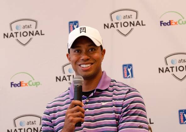 May 24, 2011 - Newtown Square, PA - TIGER WOODS at a press conference for the AT&T National golf Tournament. The press conference was held at the Aronimink Golf Club in Newtown Square PA, home of Tiger Woods AT&T National Tournament. Tiger Woods AT&T National Press Conference - ZUMArf1